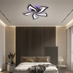 Люстра светодиодная с пультом ESLLSE ELLA RGB 42+10 Вт 5F 600x95 мм Черная