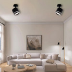 Спотовый светильник ESLLSE GELA R DL 85x70 мм Черный для лампы GX53