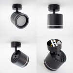 Спотовый светильник ESLLSE GELA R DL 85x70 мм Черный для лампы GX53