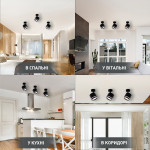 Спотовый светильник ESLLSE GELA R DL 85x70 мм Черный для лампы GX53