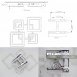 Управляемая светодиодная люстра ESLLSE OVAL RGB 110 Bт 5S 550x520x75 мм Белая