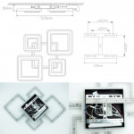 Управляемая светодиодная люстра ESLLSE OVAL RGB 110 Bт 5S 550x520x75 мм Белая