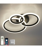 Люстра потолочная светодиодная на кухню и в гостиную ESLLSE TRIO 70 Вт 510x380x107мм Чёрная