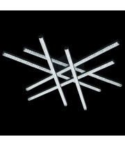 Люстра управляемая светодиодная ESLLSE LINE ICE 6L 100 Вт 800x800x125 мм Черная