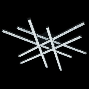 Люстра керована світлодіодна ESLLSE LINE ICE 6L 100 Вт 800x800x125 мм Чорна