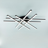 Люстра керована світлодіодна ESLLSE LINE 6L 100 Вт 800x800x125 мм Чорна