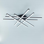 Люстра керована світлодіодна ESLLSE LINE 6L 100 Вт 800x800x125 мм Чорна