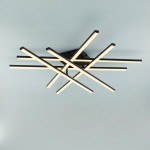 Люстра керована світлодіодна ESLLSE LINE 6L 100 Вт 800x800x125 мм Чорна