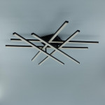 Люстра керована світлодіодна ESLLSE LINE 6L 100 Вт 800x800x125 мм Чорна