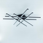 Люстра керована світлодіодна ESLLSE LINE 6L 100 Вт 800x800x125 мм Чорна