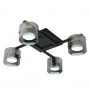 Люстра OPAL 4R GX53  580x580x150 мм Черная/Золото на 4 лампы GX53 для кухни, спальни, прихожей