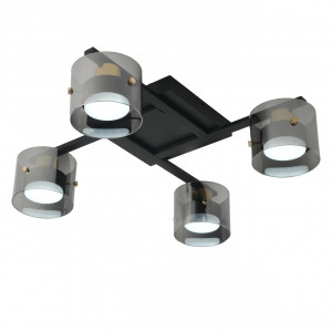 Люстра OPAL 4R GX53  580x580x150 мм Чорна/Золото на 4 лампи GX53 для кухні, спальні, передпокою