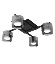 Люстра OPAL 4R GX53  580x580x150 мм Черная/Хром на 4 лампы GX53 для кухни, спальни, прихожей