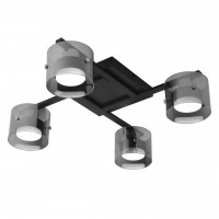 Люстра OPAL 4R GX53  580x580x150 мм Чорна/Хром на 4 лампи GX53 для кухні, спальні, передпокою