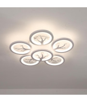 Управляемая светодиодная СМАРТ люстра KALYNA 80 W 6 R  550x105 мм Белая