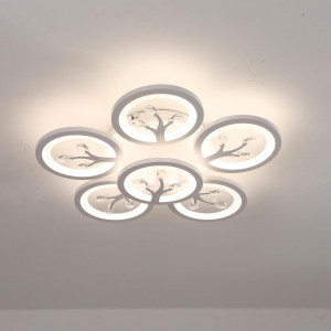 Керована світлодіодна СМАРТ люстра  KALYNA 80 W 6 R  550x105 мм Біла