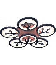 Управляемая светодиодная СМАРТ люстра KALYNA 80 W 6 R  550x105 мм Черная