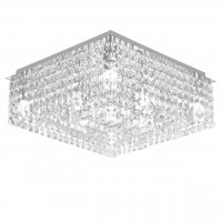 Люстра ESLLSE KRYSTAL S 500x500x170 Хром на 9 ламп E14