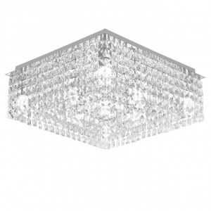 Люстра ESLLSE KRYSTAL S 500x500x170 Хром на 9 ламп E14