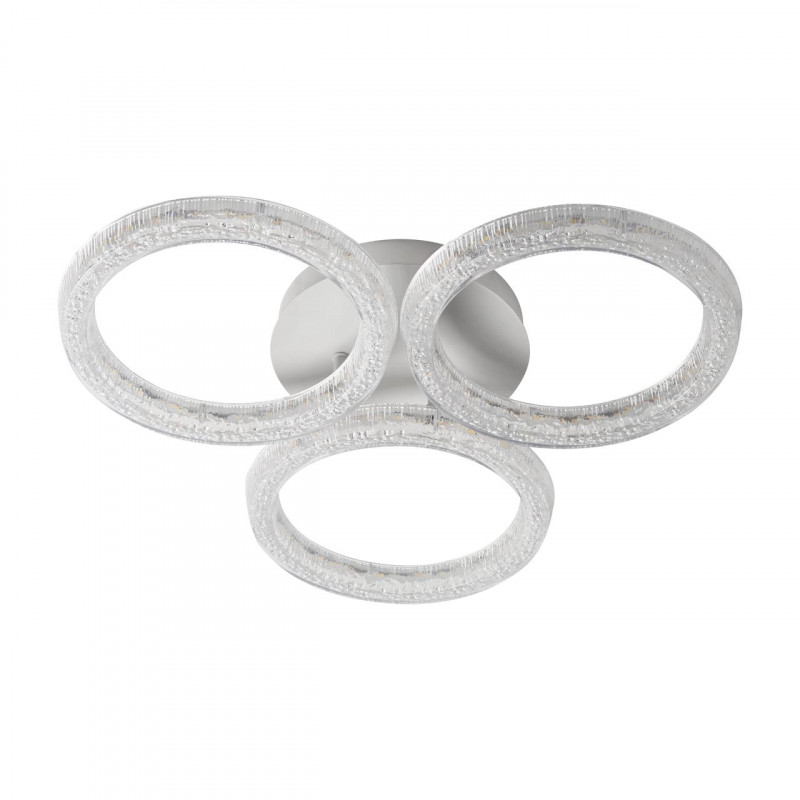 Керована світлодіодна  люстра POLIANA ICE  40 Вт 3 R 550x90 мм Біла