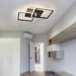 Світлодіодна люстра  ESLLSE MOKA 3S 60 Вт 550x310x72 мм Чорна