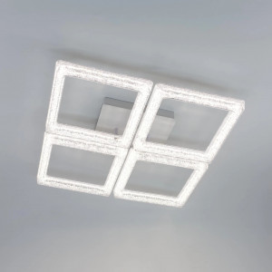 Керована світлодіодна  люстра OBRII ICE 65 Вт 4S 465x465x90 мм Біла