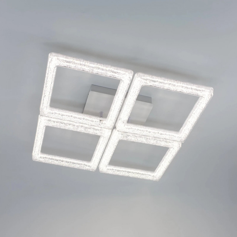 Керована світлодіодна  люстра OBRII ICE 65 Вт 4S 465x465x90 мм Біла