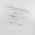 Керована світлодіодна  люстра OBRII ICE 65 Вт 4S 465x465x90 мм Біла