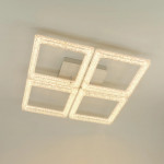 Керована світлодіодна  люстра OBRII ICE 65 Вт 4S 465x465x90 мм Біла