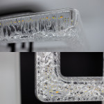 Керована світлодіодна  люстра RADIST ICE 40 Вт 3S 345x480x120 мм Чорна