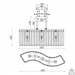 Люстра ESLLSE ROSYNKA L 450x295 мм на 3 лампи E27 Золота