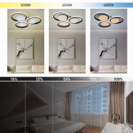 Смарт люстра управляемая светодиодная ALMAZ 6R 110 Вт 520x485x75 мм Черно-белая