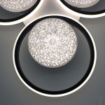 Смарт люстра управляемая светодиодная ALMAZ 6R 110 Вт 520x485x75 мм Черно-белая