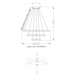 Управляемая светодиодная люстра AKRILIKA 70W 3R ON/OFF-600×1100-BLACK-220-IP20
