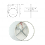 Керована світлодіодна люстра AMATO 60W 2R APP 400×505×52 WHITE/CLEAR 220-IP20