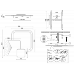 Управляемая светодиодная люстра COMETA 105W 3S-APP-500x60-WHITE/BLACK-220-IP20