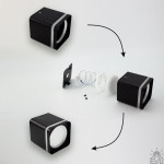 Спотовый светильник GELA S 90x90x100 мм для лампы GX53