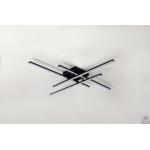 Управляемая светодиодная люстра LINE 4L RC 70 Вт 850x850x90 мм Черная