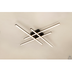 Управляемая светодиодная люстра LINE 4L RC 70 Вт 850x850x90 мм Черная