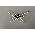 Управляемая светодиодная люстра LINE 4L RC 70 Вт 850x850x90 мм Черная