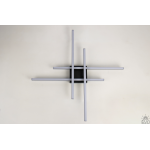 Управляемая светодиодная люстра LINE 4L RC 70 Вт 850x850x90 мм Черная