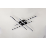 Управляемая светодиодная люстра LINE 4L RC 70 Вт 850x850x90 мм Черная