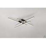 Управляемая светодиодная люстра LINE 4L RC 70 Вт 850x850x90 мм Черная