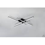 Управляемая светодиодная люстра LINE 4L RC 70 Вт 850x850x90 мм Черная