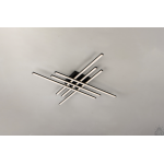 Управляемая светодиодная люстра LINE 6L RC 100 Вт 860x860x90 мм Черная