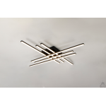 Управляемая светодиодная люстра LINE 6L RC 100 Вт 860x860x90 мм Черная