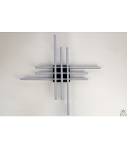 Управляемая светодиодная люстра LINE 6L RC 100 Вт 860x860x90 мм Черная