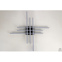 Управляемая светодиодная люстра LINE 6L RC 100 Вт 860x860x90 мм Черная