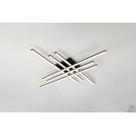 Управляемая светодиодная люстра LINE 6L RC 100 Вт 860x860x90 мм Черная