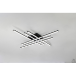 Управляемая светодиодная люстра LINE 6L RC 100 Вт 860x860x90 мм Черная